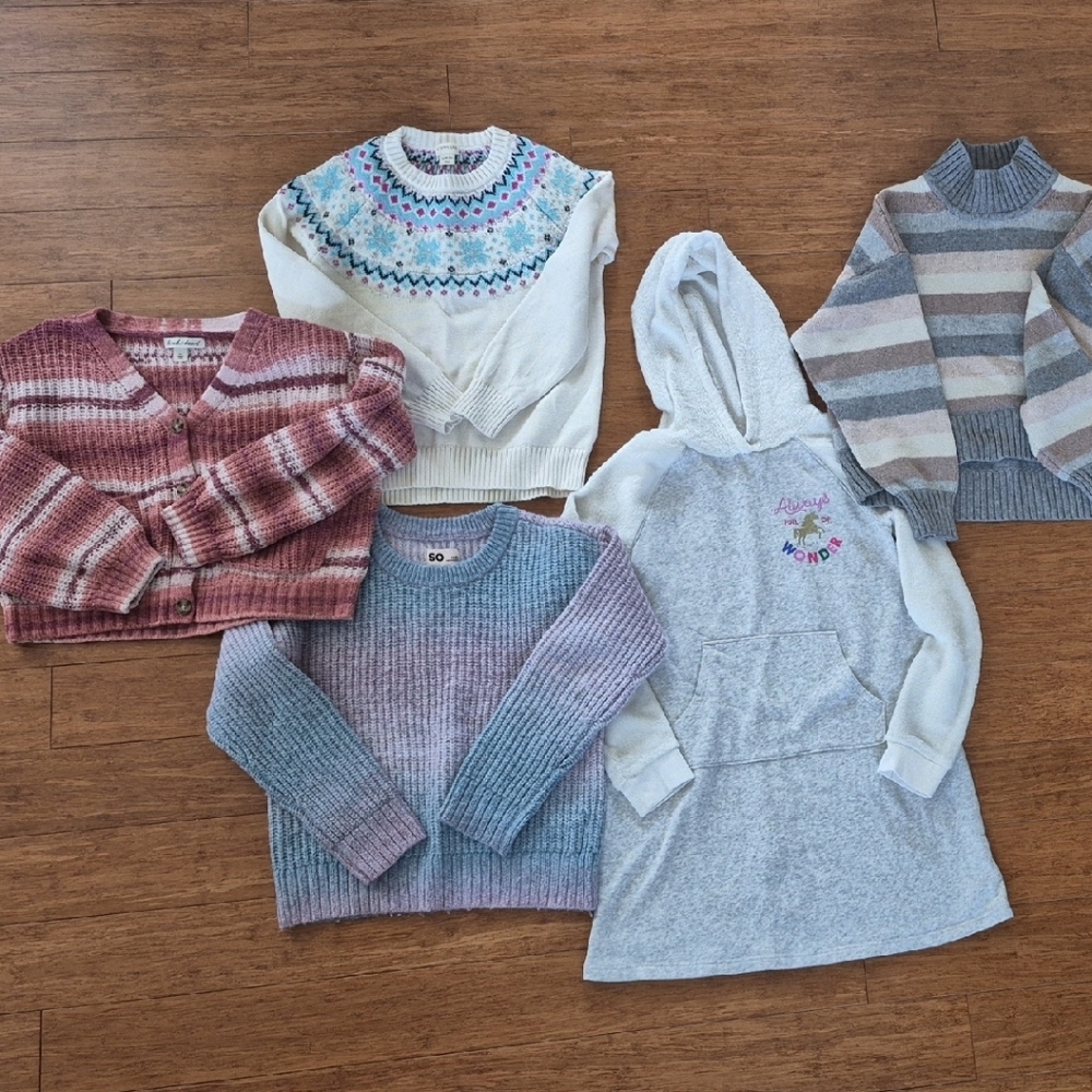 Kids Cozy Knit Sweater Set - Multicolor